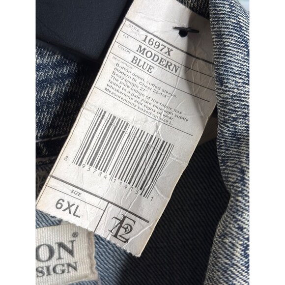 Vintage 90's Evolution in Design Acid Wash Denim Jacket Big & Tall 6XL NWT - Picture 6 of 12